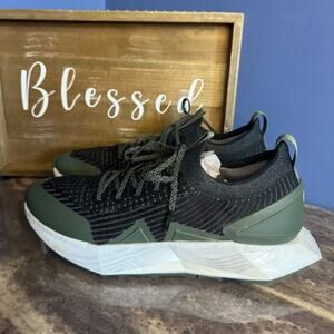 Allbirds Rerun Men’s Tree Flyer 2, Black/Thunder Green, Men’s 9.5 US